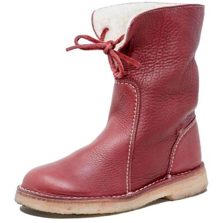 Konf | Wasserdichte Fleece-Lederstiefel mit Wollfutter