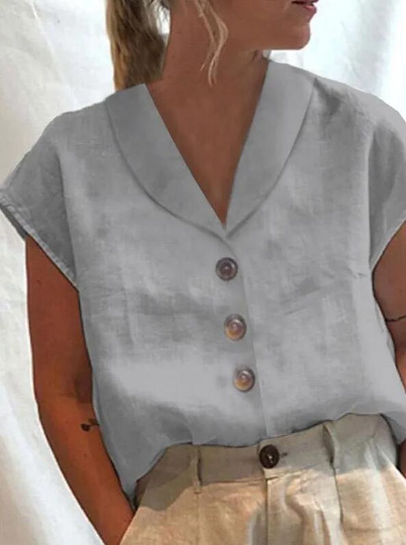 Konf | Gasin Damen Bluse mit elegantem Kragen